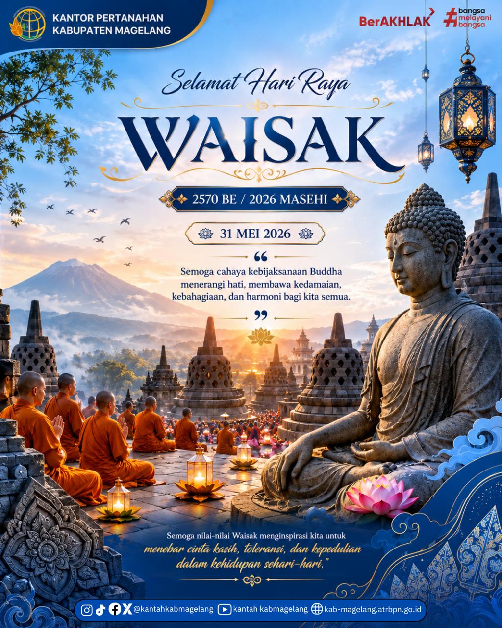 Kantah Kab. Magelang Mengucapkan Selamat Hari Waisak