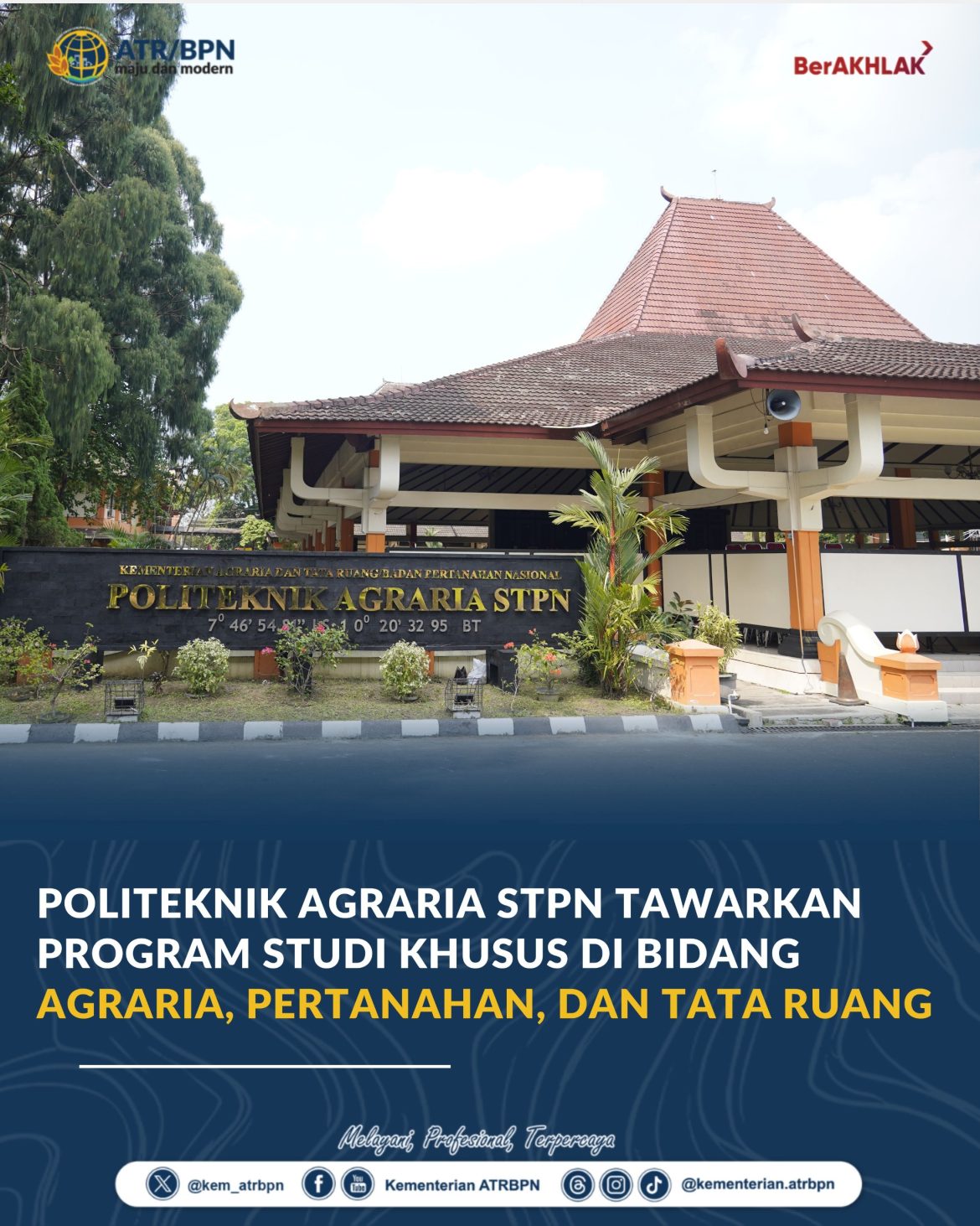 Politeknik Agraria STPN Tawarkan Program Studi Khusus di Bidang Agraria, Pertanahan, dan Tata Ruang