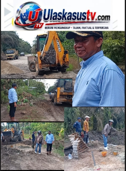Kades Muara Dilam Apresiasi PUPR Rohul, Jalan yang Sempat Terputus Kini Diperbaiki