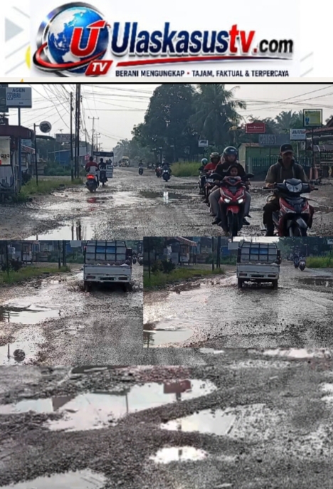 Jalan Ngaso–Pagaran Tapah Rusak Parah, Warga Harapkan Perhatian Pemerintah