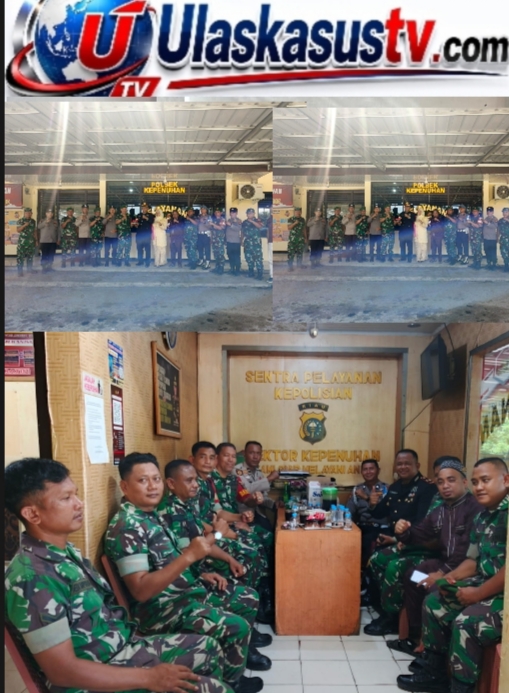 Koramil 14/Kepenuhan Beri Kejutan HUT Bhayangkara ke-80, Perkuat Sinergitas TNI-Polri
