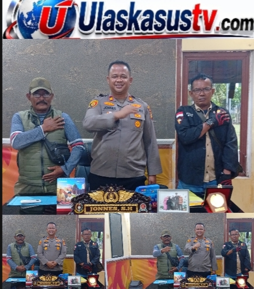 Pererat Sinergitas, Kapolsek Kepenuhan Terima Kunjungan Wartawan UlasKasusTV.com dan Siberriau.com