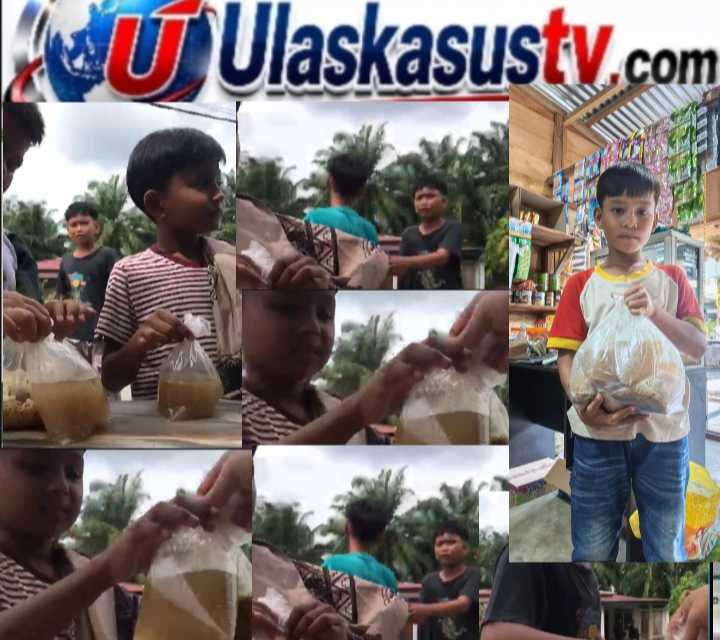 Jumat Berkah, Mi Ayam Bakso Lima Bersaudara Bersama ULASKASUSTV.COM dan DPD SIJI Rohul Berbagi untuk Anak Yatim