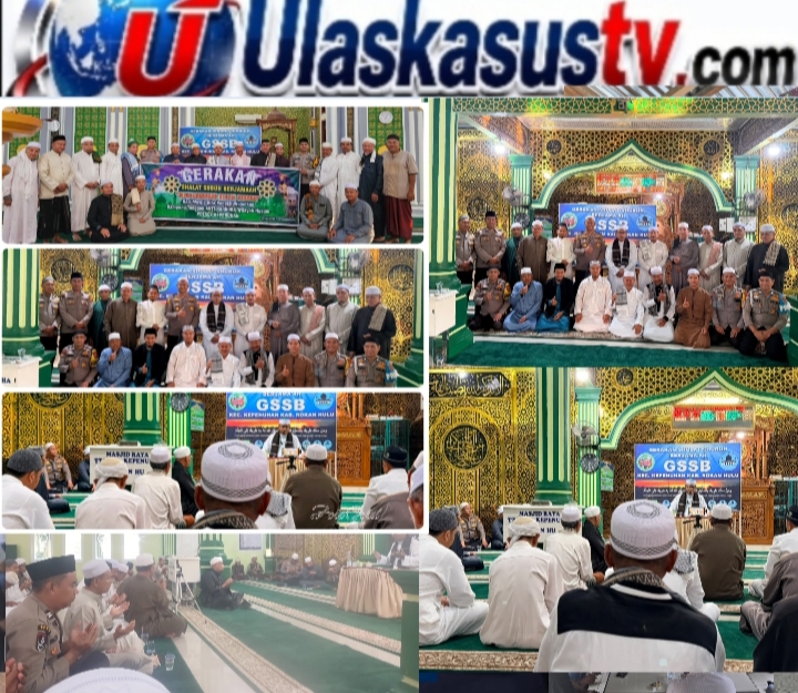 Polsek Kepenuhan Bersama GSSB Gelar Sholat Subuh Berjamaah, Kapolsek Sosialisasikan Program Rehabilitasi Pengguna Narkoba