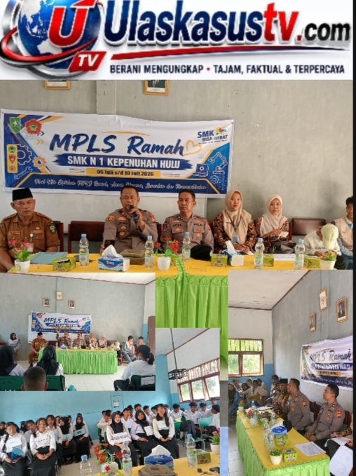 Kapolsek Kepenuhan Jadi Narasumber MPLS di SMKN 1 Kepenuhan Hulu, Bekali Siswa Wawasan Kamtibmas dan Bahaya Narkoba