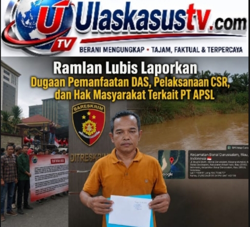 Didampingi Tokoh Masyarakat, Ramlan Lubis Resmi Laporkan Dugaan Pelanggaran PT APSL