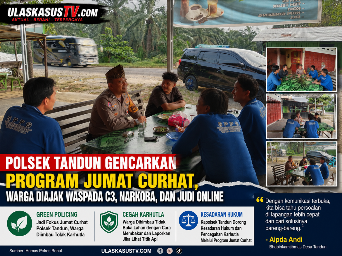 Polsek Tandun Gencarkan Program Jumat Curhat, Warga Diajak Waspada C3, Narkoba, dan Judi Online