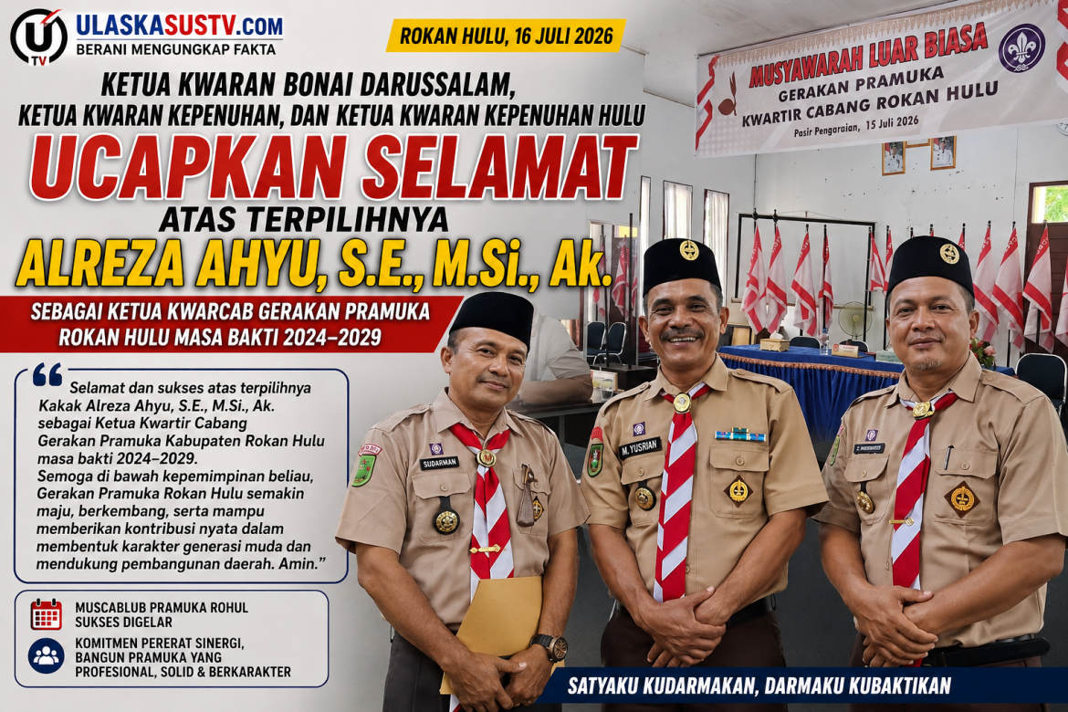 Ketua Kwaran Bonai Darussalam, Ketua Kwaran Kepenuhan, dan Ketua Kwaran Kepenuhan Hulu Ucapkan Selamat atas Terpilihnya Alreza Ahyu sebagai Ketua Kwarcab Gerakan Pramuka Rokan Hulu
