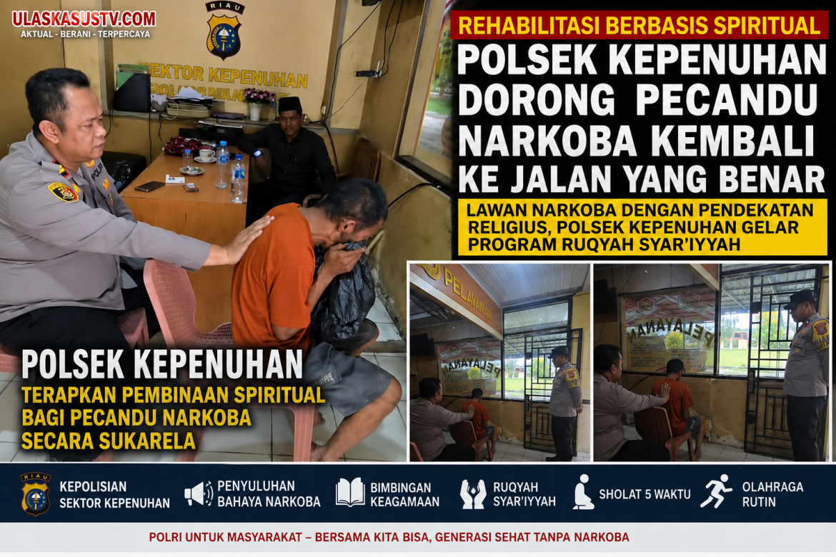 Rehabilitasi Berbasis Spiritual, Polsek Kepenuhan Dorong Pecandu Narkoba Kembali ke Jalan yang Benar