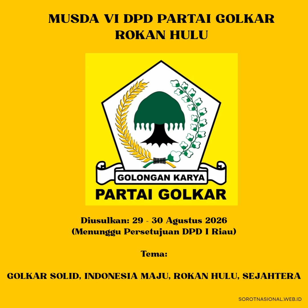 DPD Golkar Rokan Hulu Matangkan Persiapan Musda VI 2026, Usulkan 29–30 Agustus