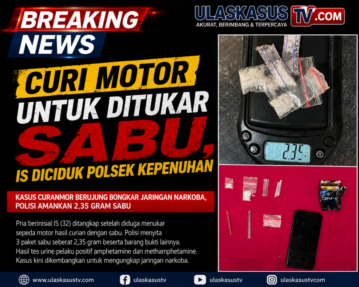 Terungkap! Motor Hasil Curian Ditukar dengan Sabu, Pria di Kepenuhan Dibekuk Polisi