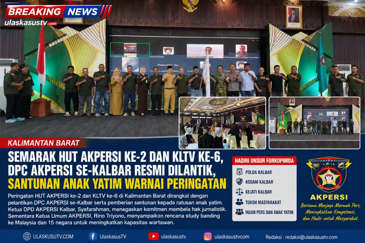 Semarak HUT AKPERSI ke-2 dan KLTV ke-6, DPC AKPERSI se-Kalbar Resmi Dilantik, Santunan Anak Yatim Warnai Peringatan