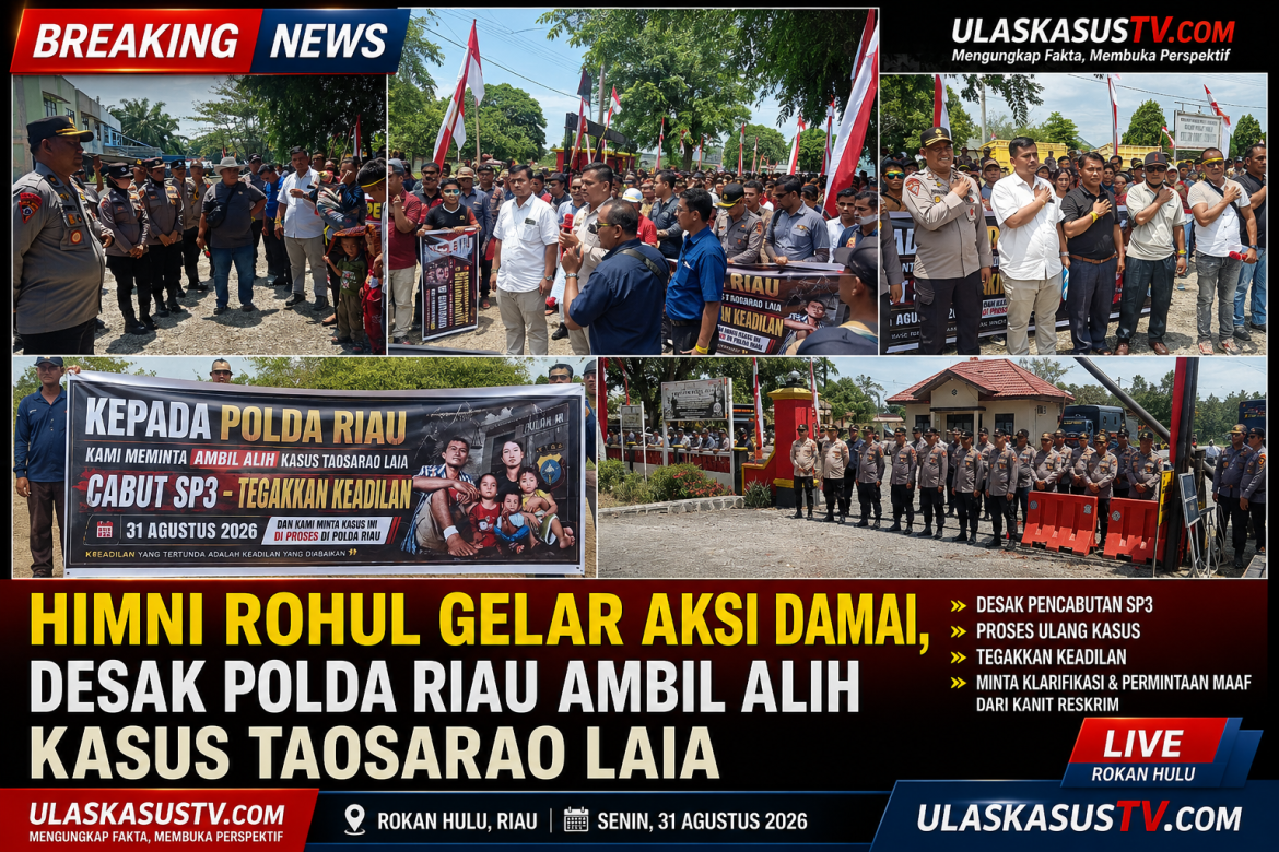 HIMNI Rohul Gelar Aksi Damai, Desak Polda Riau Ambil Alih Kasus Taosarao Laia