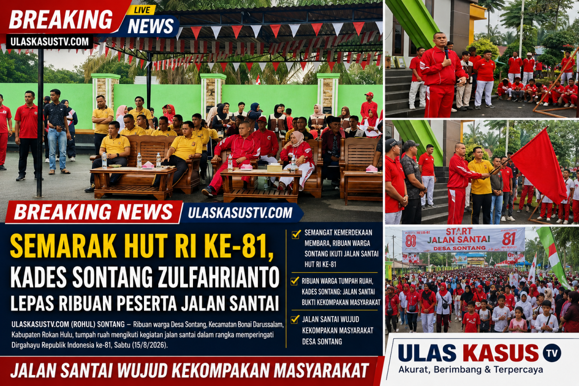 Ribuan Warga Tumpah Ruah, Kades Sontang: Jalan Santai Bukti Kekompakan Masyarakat