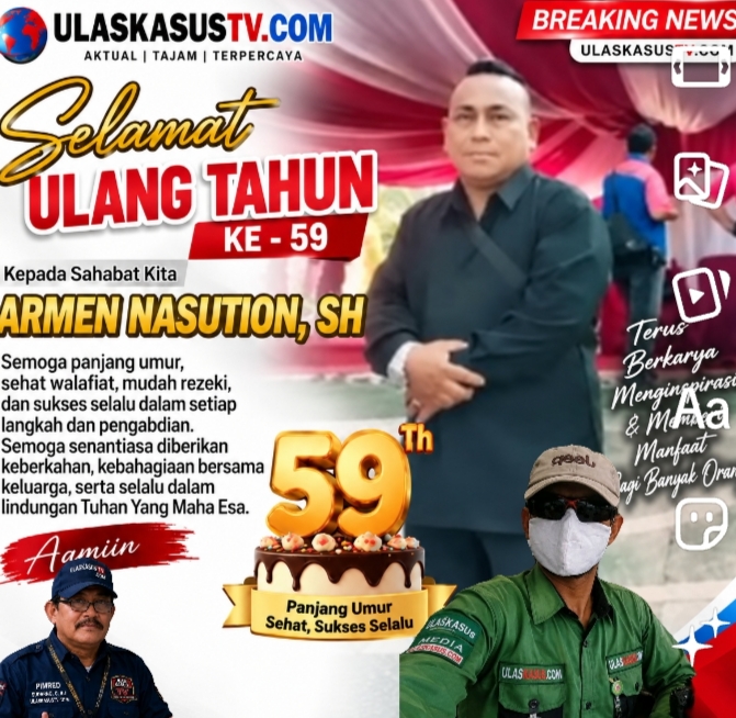 Sudarno C. ILJ dan Frengky N. Ucapkan Selamat HUT ke-59 untuk Armen Nasution, SH