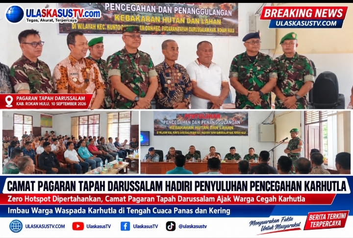 Zero Hotspot Dipertahankan, Camat Pagaran Tapah Darussalam Ajak Warga Cegah Karhutla