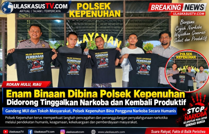 Gandeng MUI dan Tokoh Masyarakat, Polsek Kepenuhan Bina Pengguna Narkoba Secara Humanis