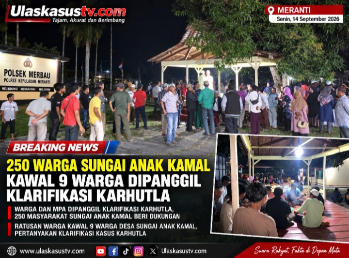 250 Warga Sungai Anak Kamal Kawal 9 Warga Dipanggil Klarifikasi Karhutla