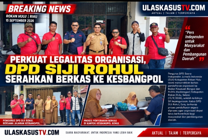 DPD SIJI Rokan Hulu Resmi Serahkan Berkas Pendaftaran ke Kesbangpol