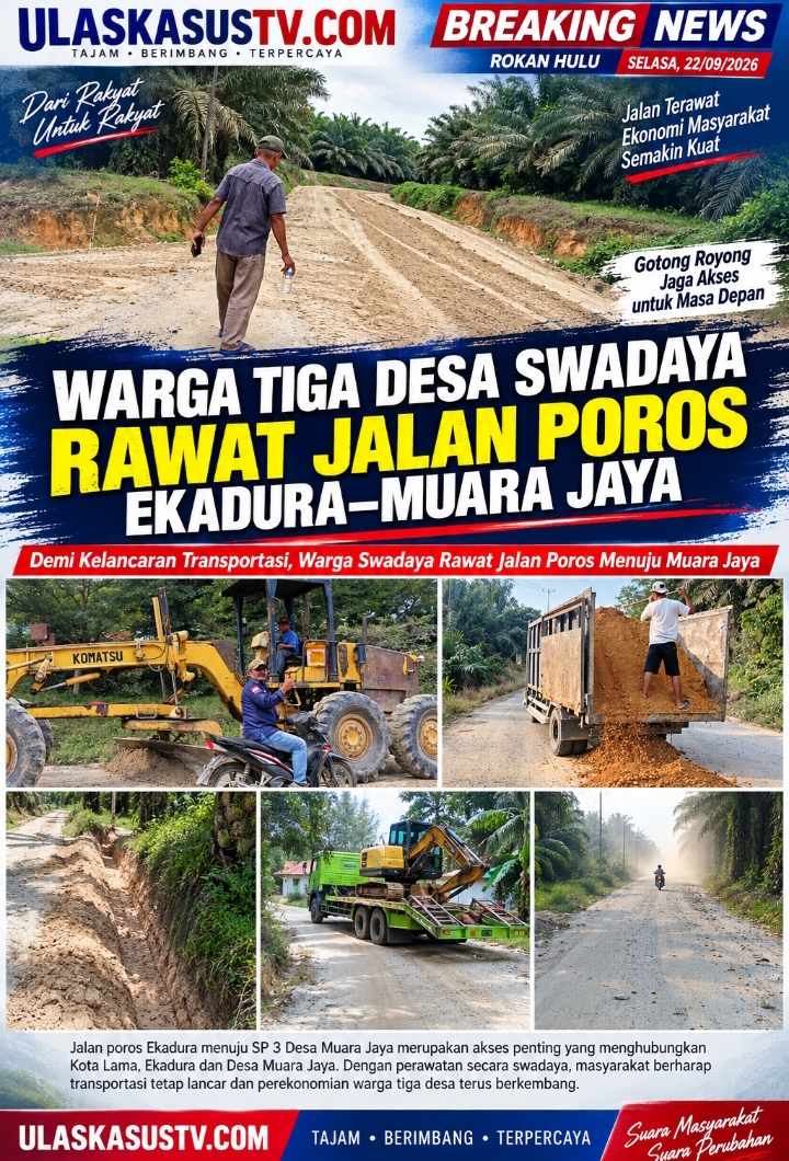 Warga Tiga Desa Swadaya Rawat Jalan Poros Ekadura–Muara Jaya, Akses Utama Aktivitas Ekonomi Masyarakat