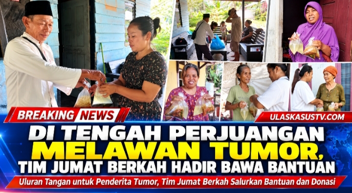 Tim Jumat Berkah Sambangi Penderita Tumor, Salurkan Bantuan dan Donasi dari H. Parlan