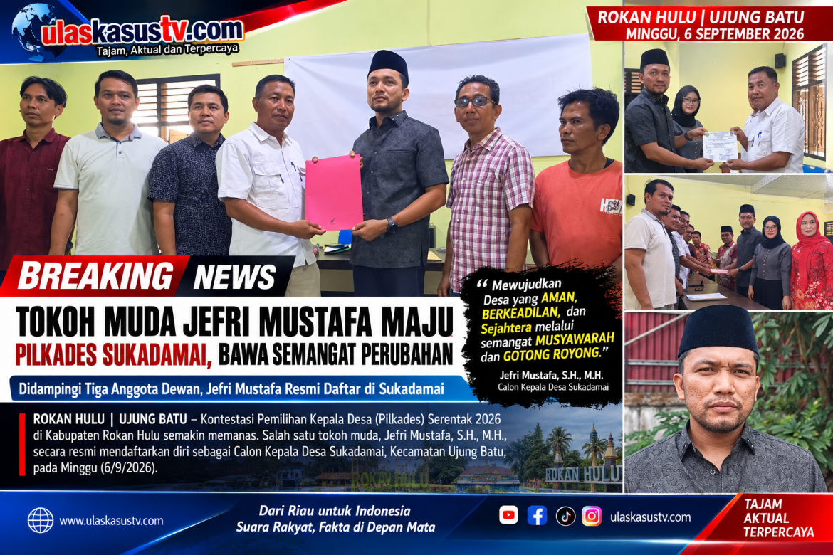Tokoh Muda Jefri Mustafa Maju Pilkades Sukadamai, Bawa Semangat Perubahan