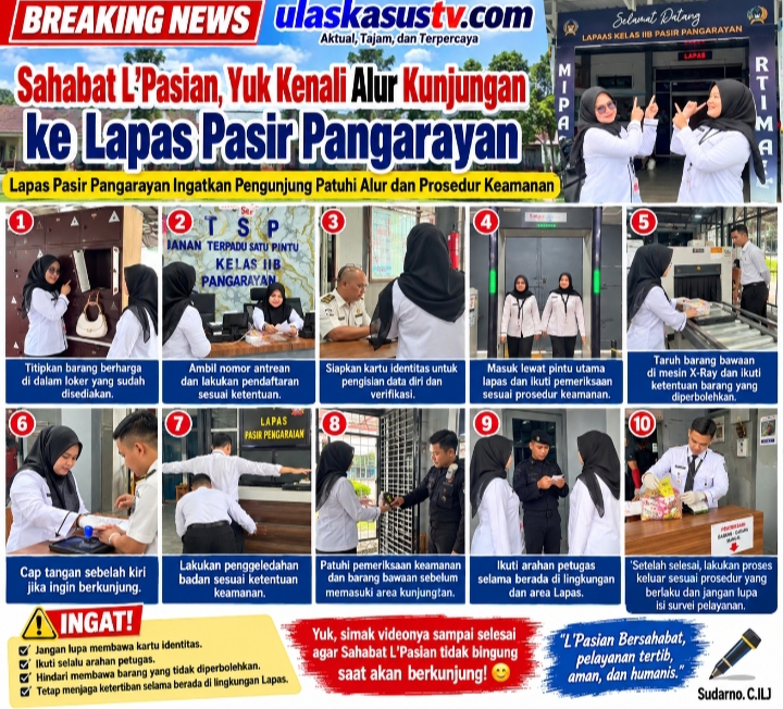 Sahabat L’Pasian, Yuk Kenali Alur Kunjungan ke Lapas Pasir Pangarayan