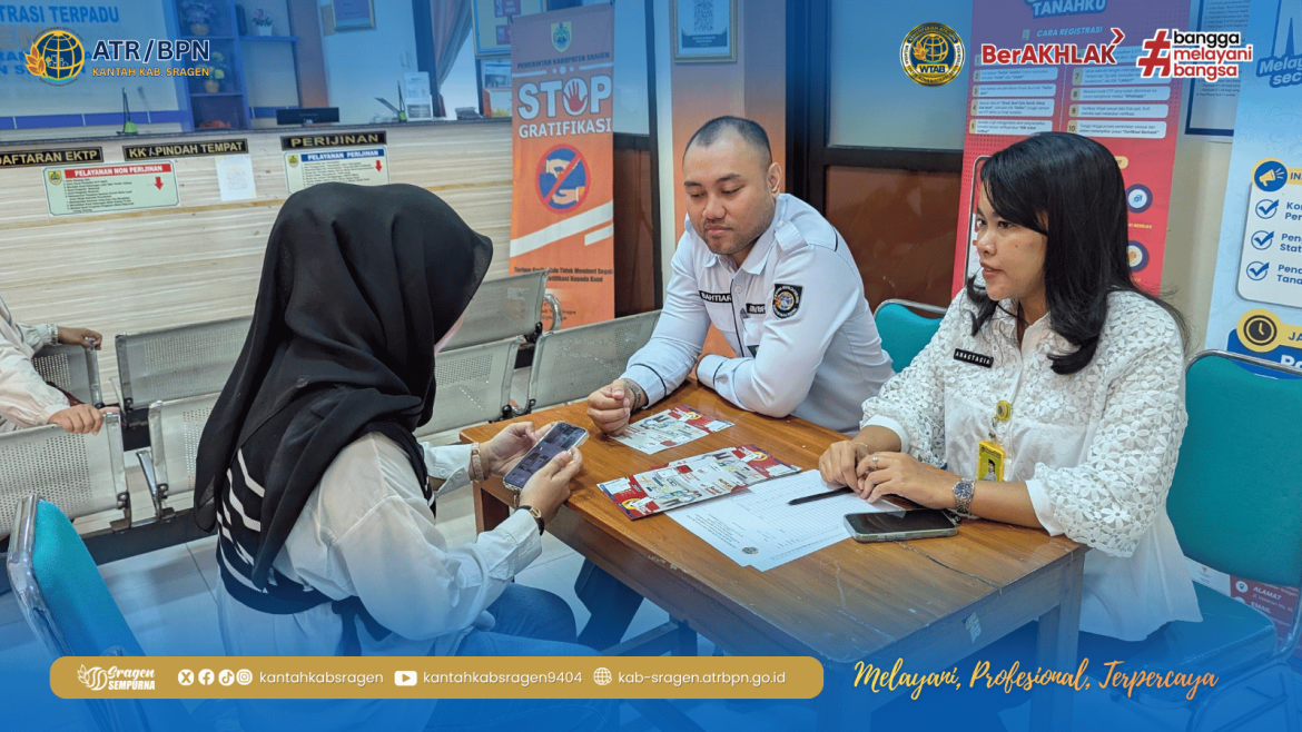 MAMPIR Hadir di Kecamatan Karangmalang, Kantah Sragen Dekatkan Pelayanan Pertanahan dan Edukasi Sentuh Tanahku kepada Masyaraka