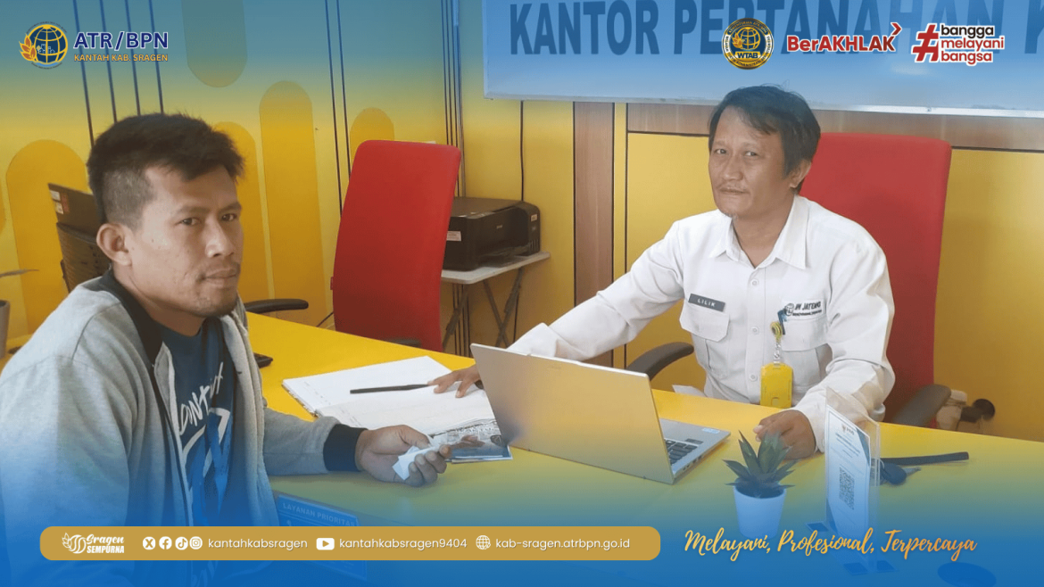 Kantah Sragen Hadir di MPP, Berikan Konsultasi Sertipikat Rusak dan Layanan Roya kepada Masyarakat