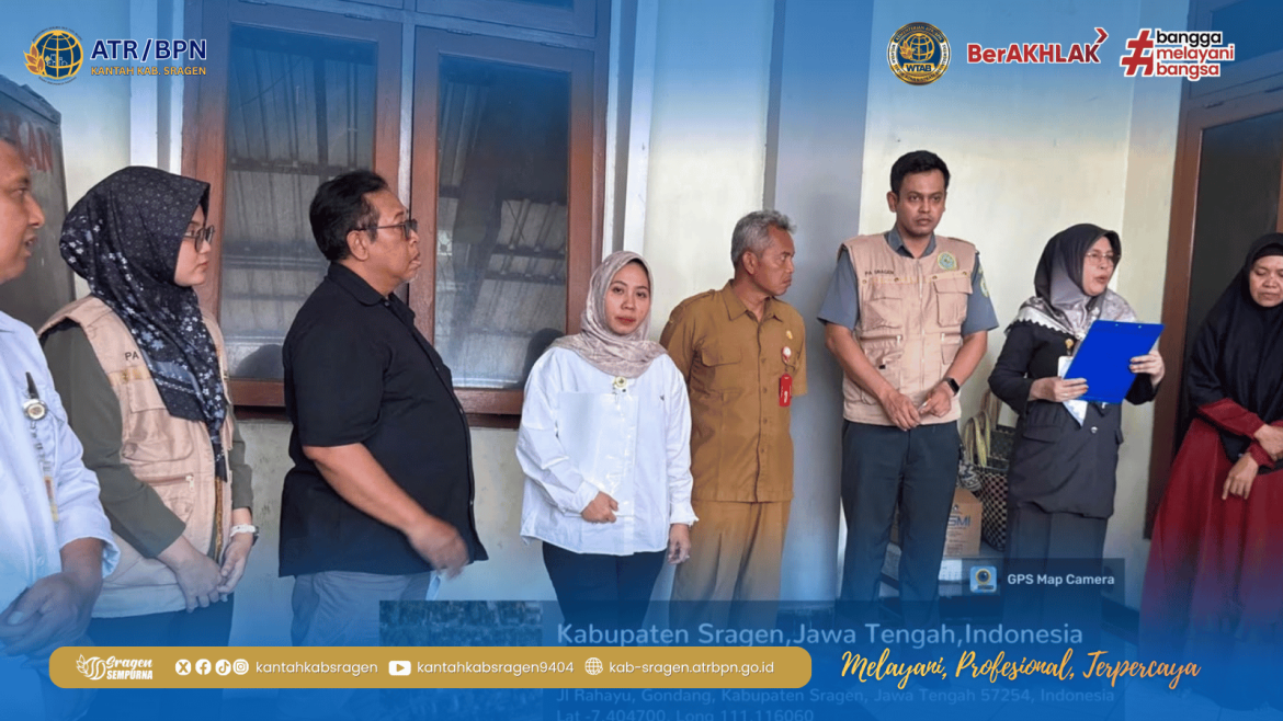 Kantah Sragen Hadiri Pemeriksaan Setempat di Desa Gondang, Dukung Penanganan Perkara Pertanahan Secara Profesional dan Objektif