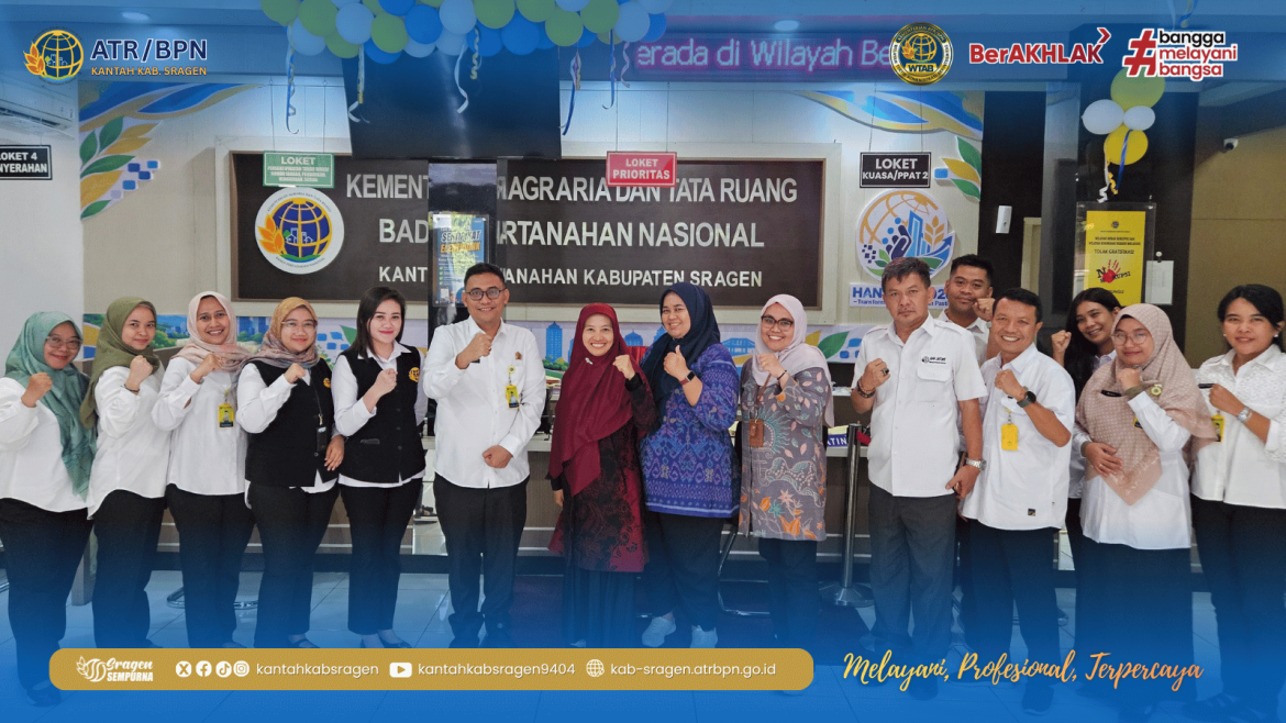 Tim Itjen ATR/BPN Laksanakan Verifikasi Lapangan Pembangunan ZI Menuju WBK di Kantor Pertanahan Kabupaten Sragen